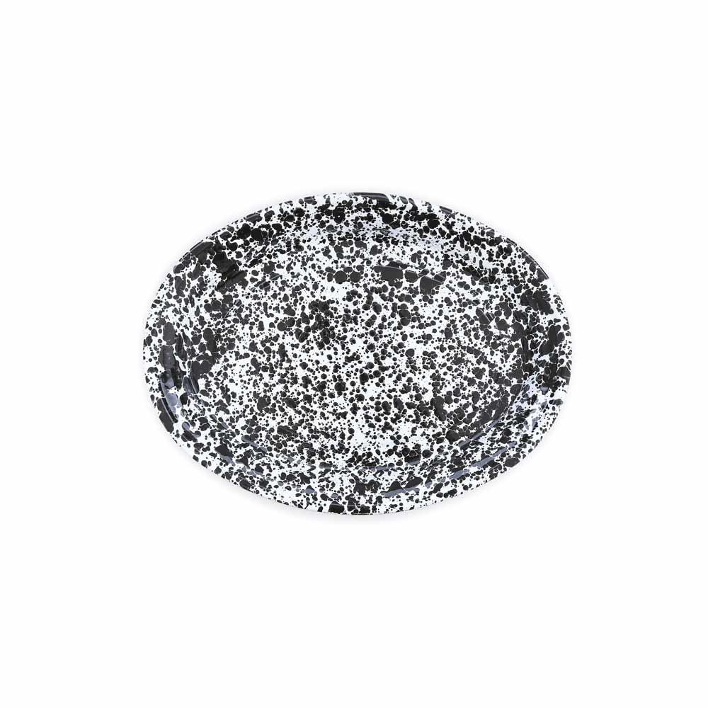 Crow Canyon Splatter Enamelware Oval Platter