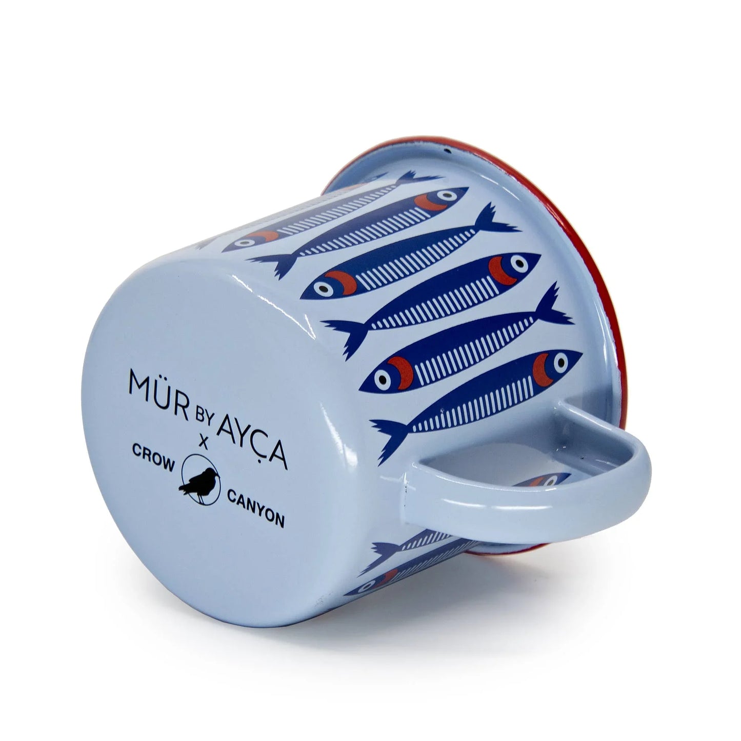 Mur by Ayca x CCH Anchovies 16 oz Large Mug, Red Rim