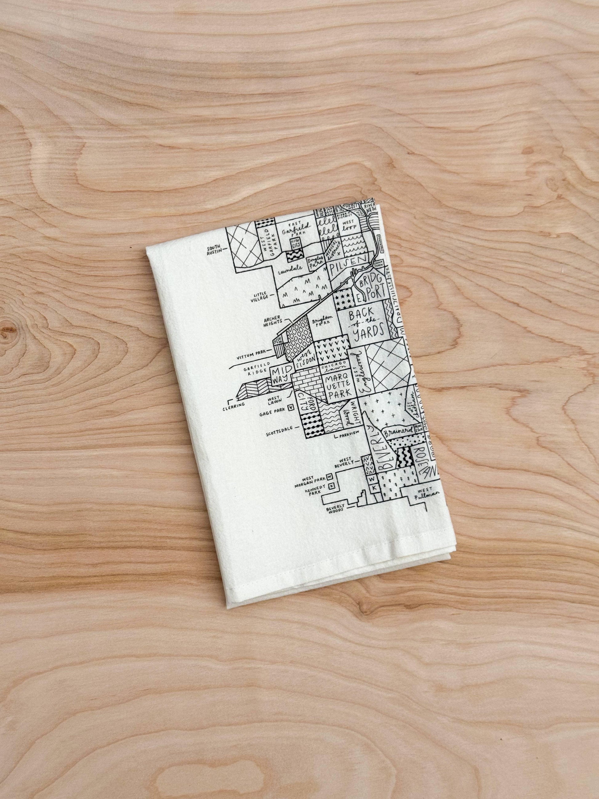 Chicago Map Tea Towel - Marcel’s Culinary Experience