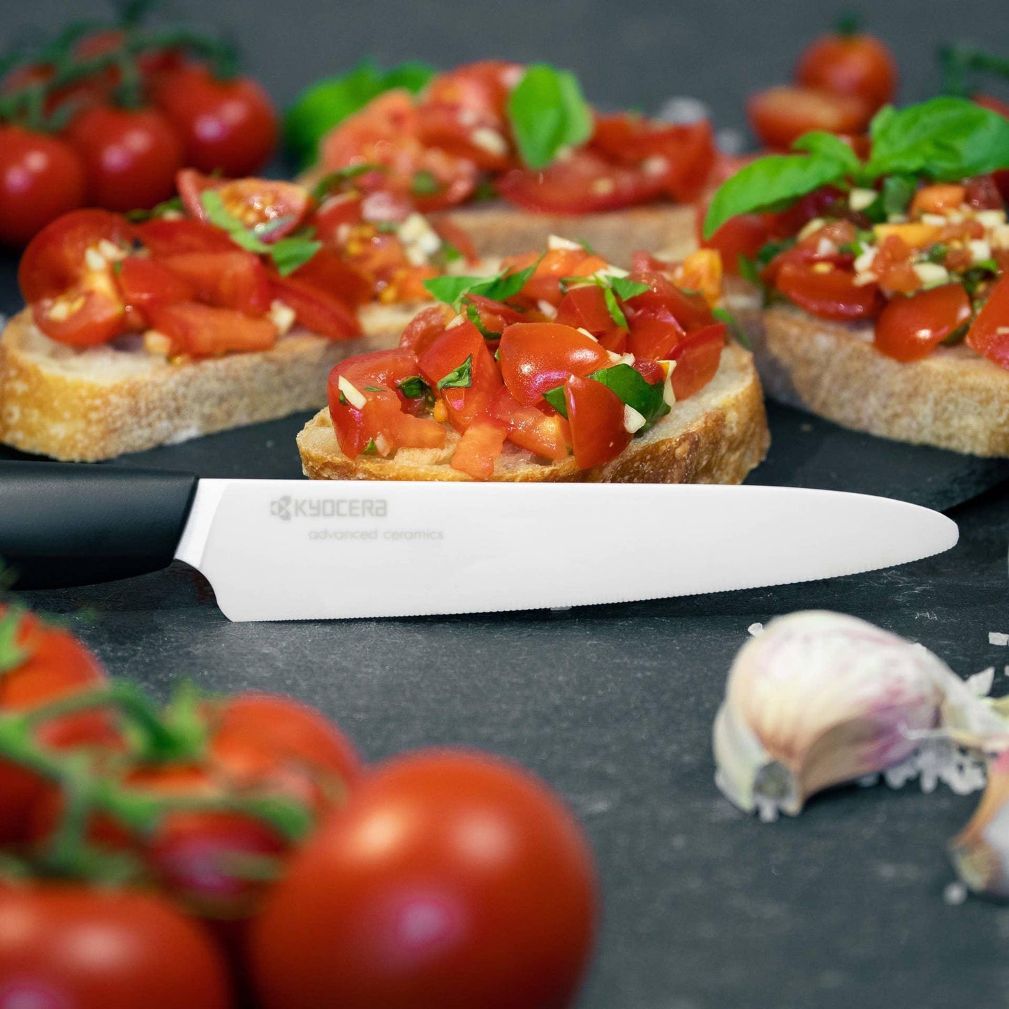 Kyocera Ceramic 5" Micro Serrated Tomato Knife - White