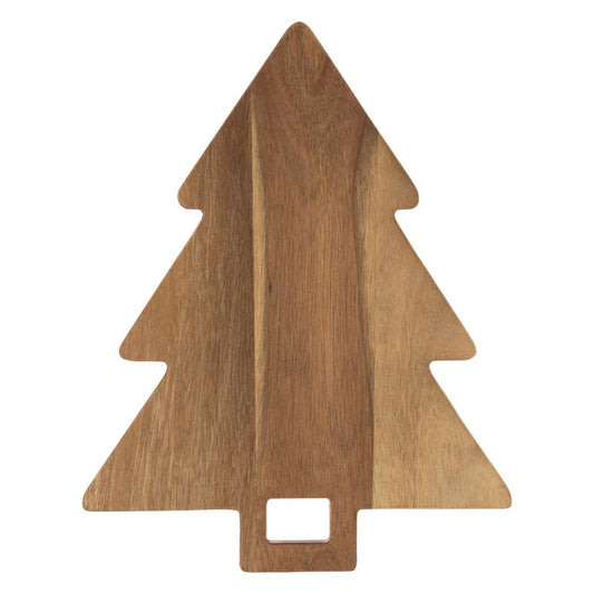 Tree-Shaped Acacia Wood Serving Board, 14"