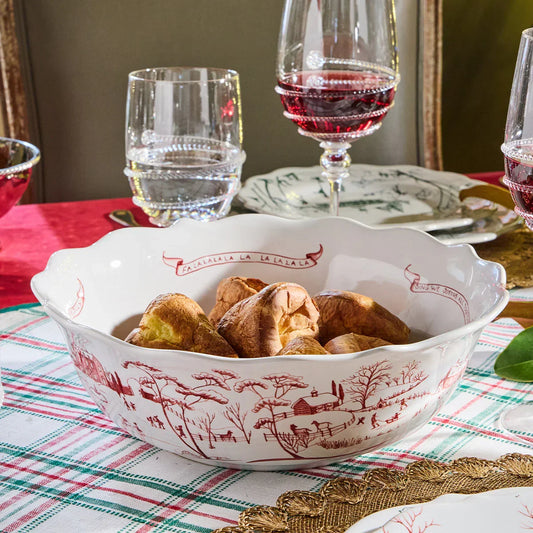 Juliska Country Estate Winter Frolic 11" Serving Bowl - Ruby