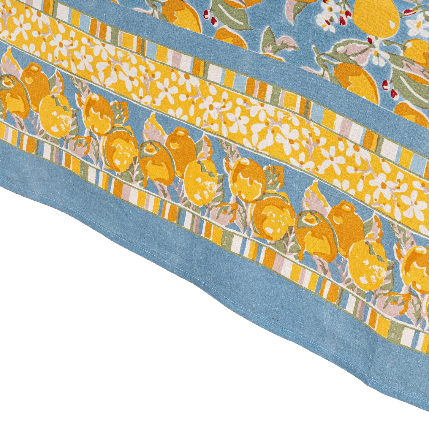 French Tablecloth Citron Bleu & Yellow - Marcel’s Culinary Experience