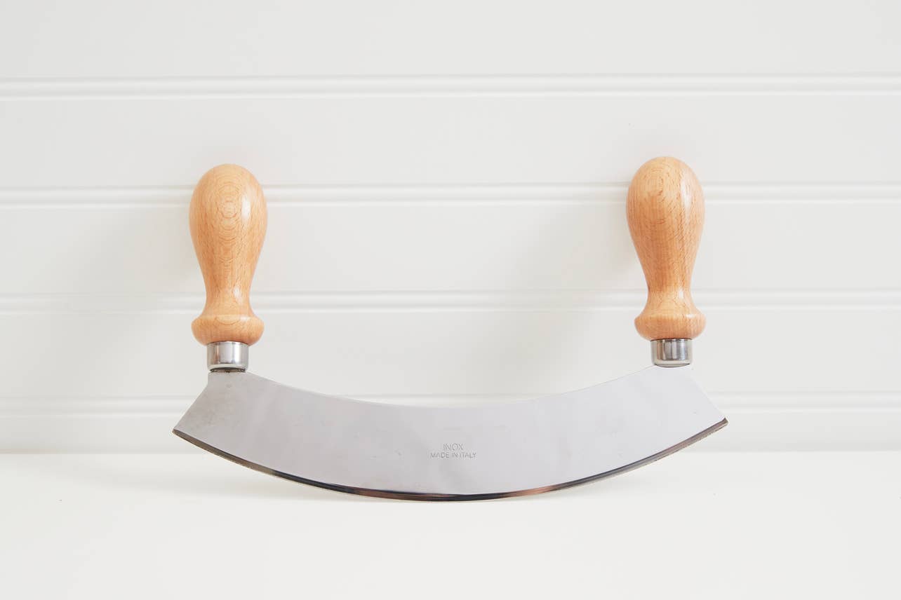 Traditional Italian Mezzaluna Chopper - Large