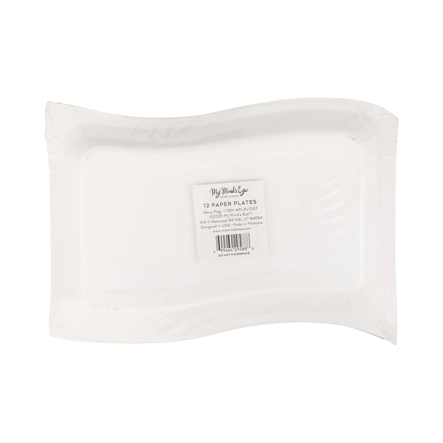 Wavy Flag Plate (8 ct)