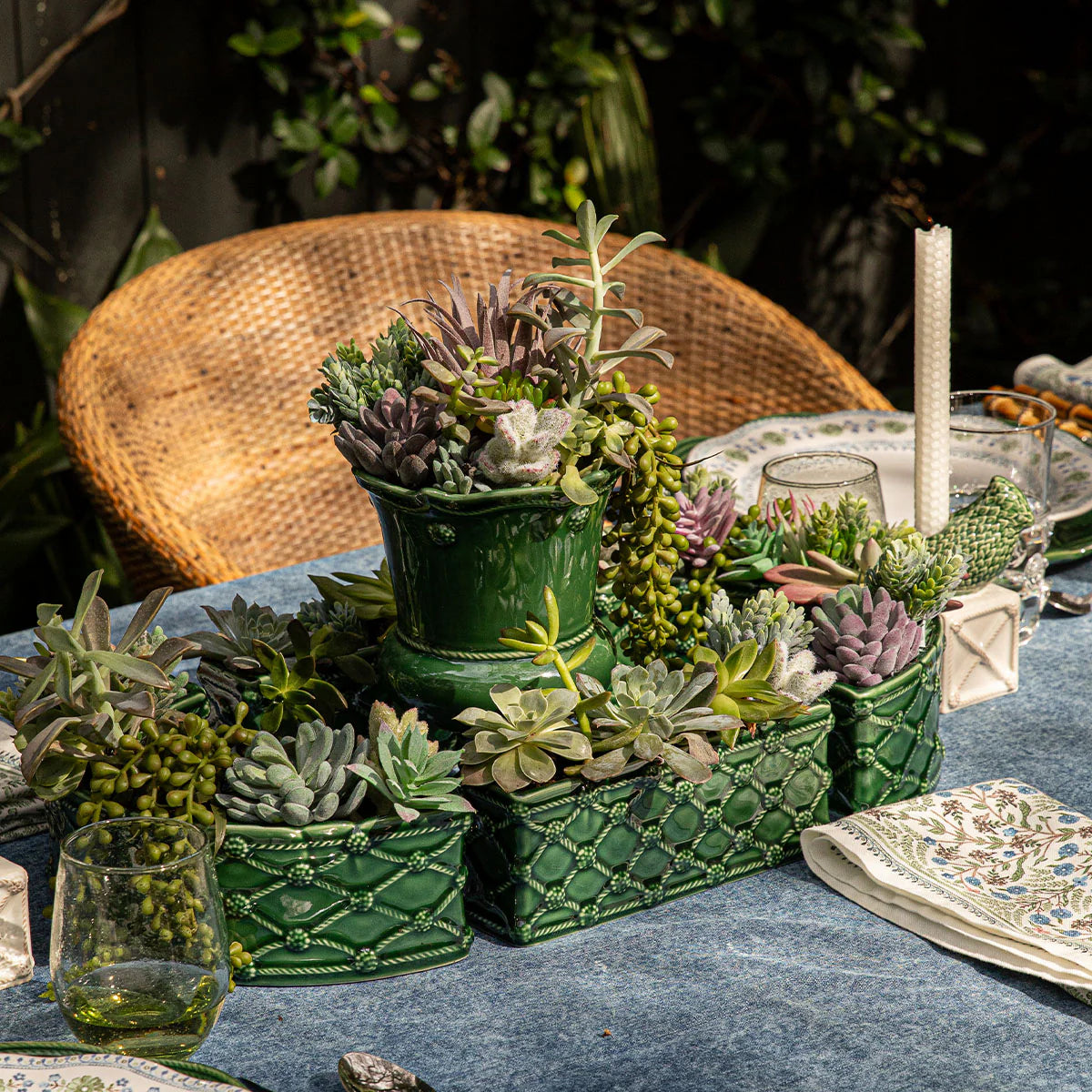 Juliska Berry & Thread Petite Parterre Garden 8" Vase - Basil