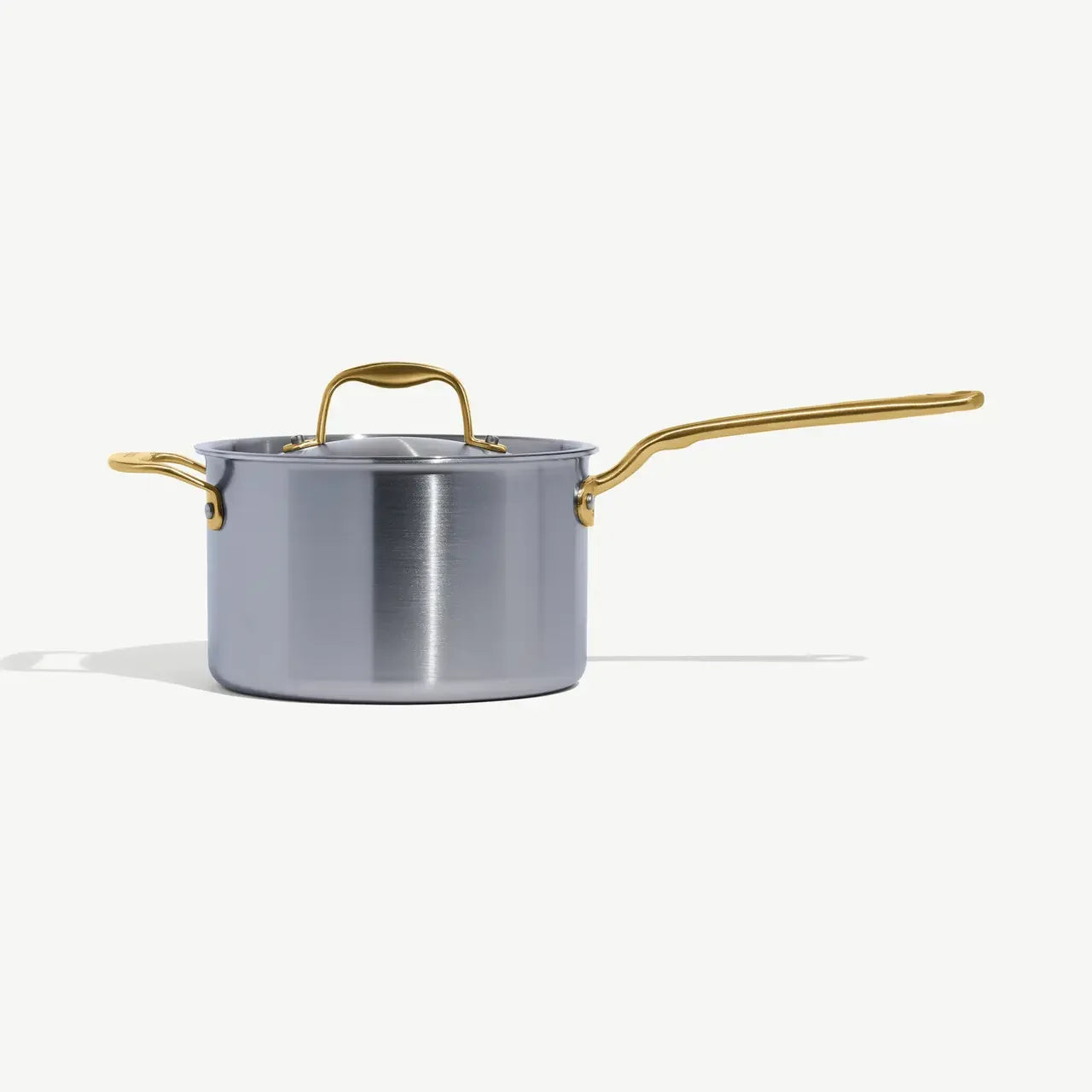 Made In CeramiClad™ Non Stick Saucepan - Antique Brass Handle