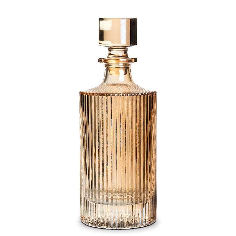Vertical Optic Decanter-Amber-10.5"H