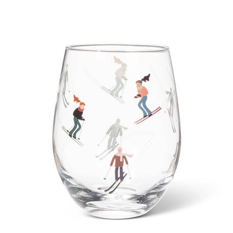Skiers Stemless Wine Glass - Marcel’s Culinary Experience