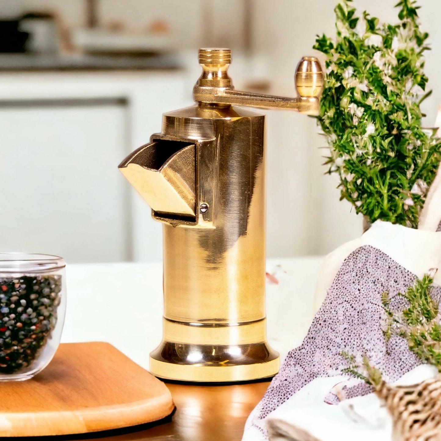Chefs Mate Brass Pepper Grinder