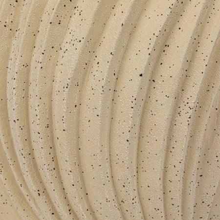 Stoneware Pleated Planter White Speckled, Sand Finish - Marcel’s Culinary Experience