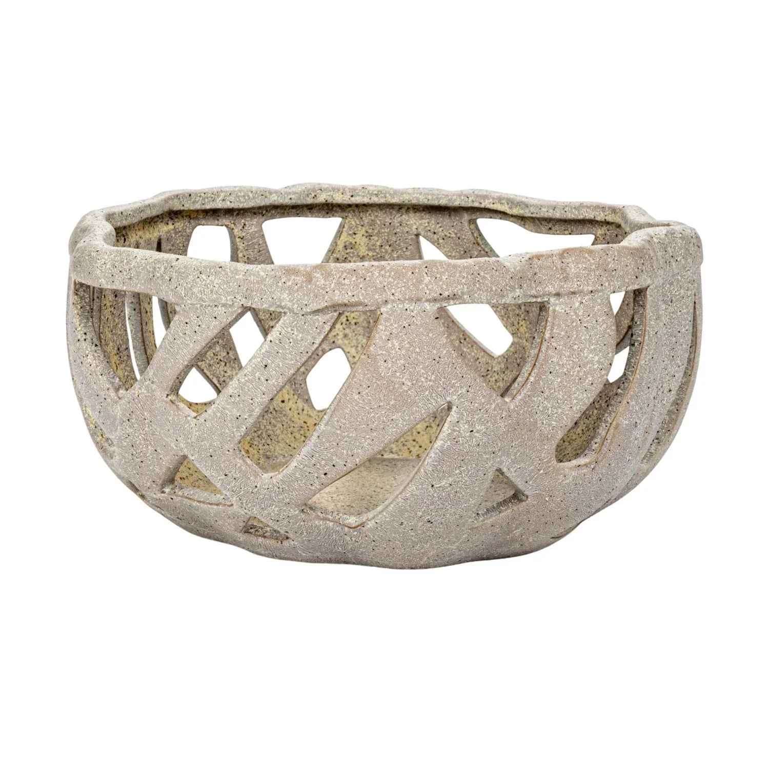 Stoneware Bread Basket, Beige Speckled Reactive Glaze - Marcel’s Culinary Experience