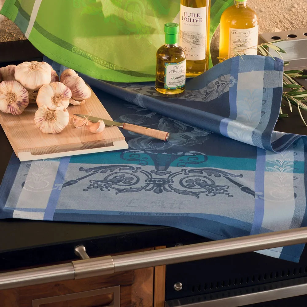 Garnier Thiebaut Ail Ardoise Jacquard Kitchen Towel