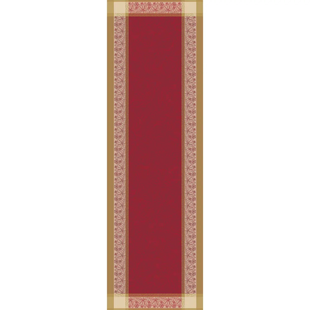 Garnier-Thiebaut Alexandria Ruby Tablerunner 21"x71"
