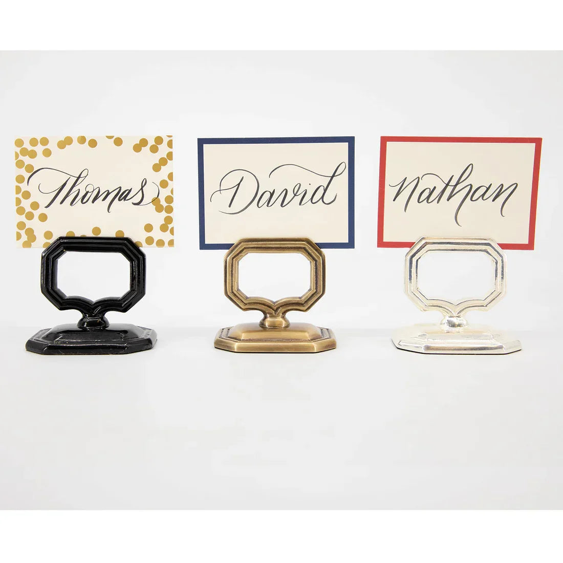 Hester & Cook Napkin Ring with Place Card Holder Brass - Marcel’s Culinary Experience