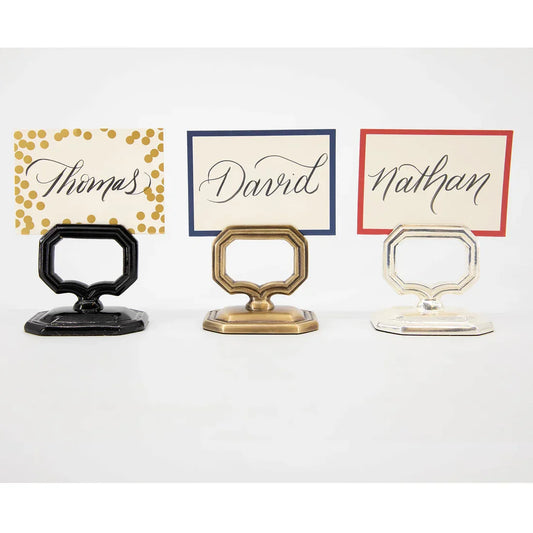 Hester & Cook Napkin Ring with Place Card Holder Brass - Marcel’s Culinary Experience