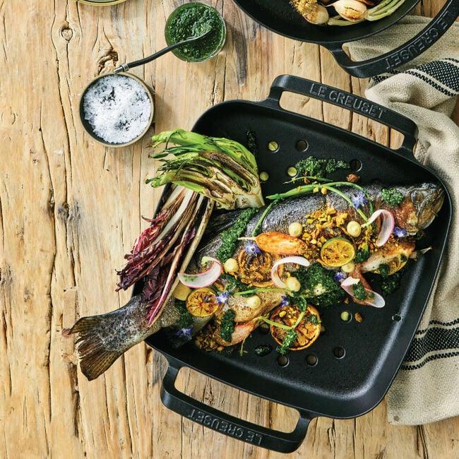 Le Creuset Alpine Outdoor Collection Square Grill Basket - Marcel’s Culinary Experience
