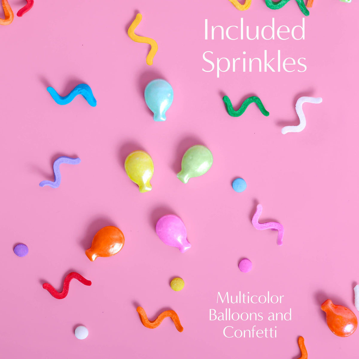 Sprinklemania Balloon & Twirls Sprinkles, 3.5 oz Cube