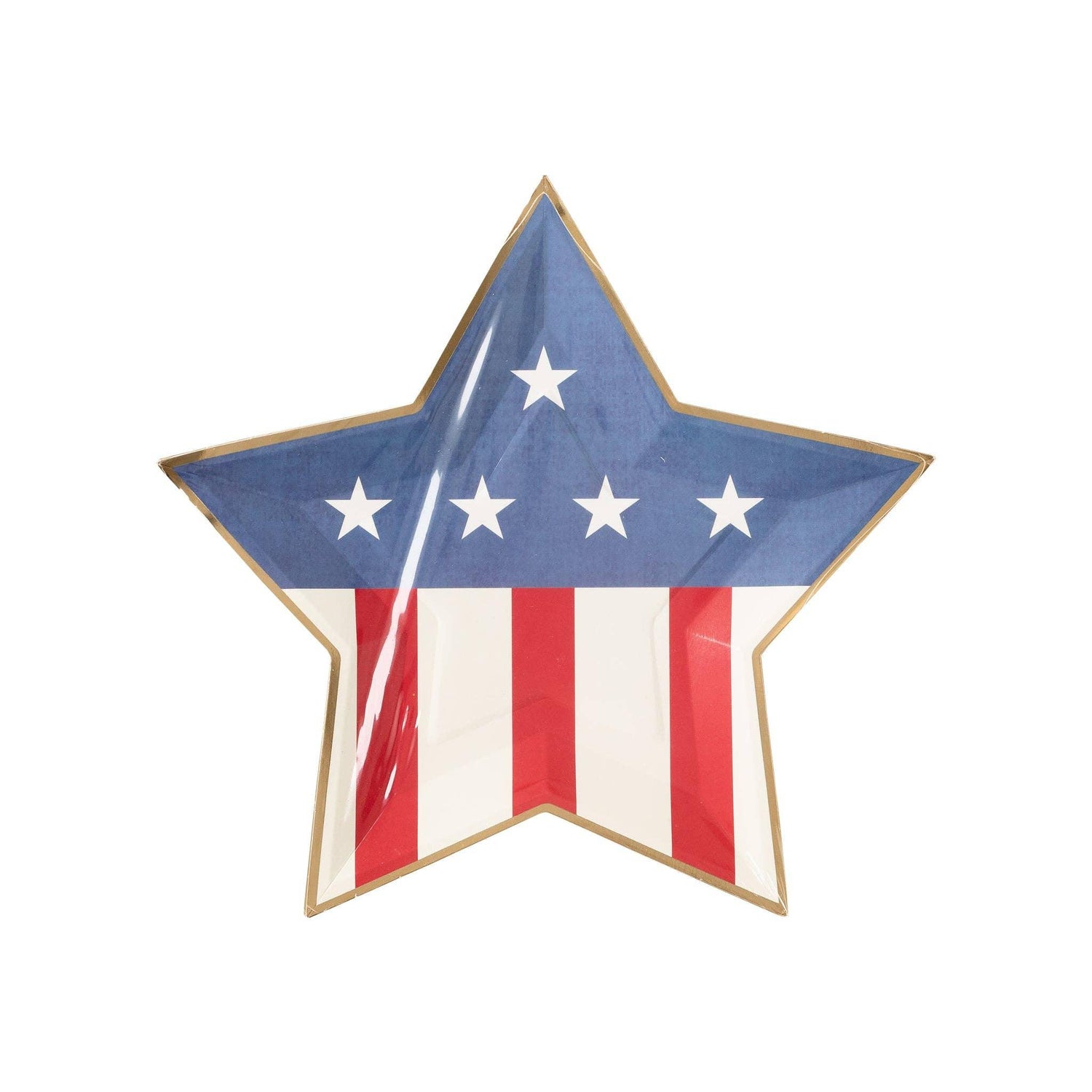 Denim and Stripes Star Shaped Paper Plate - Marcel’s Culinary Experience