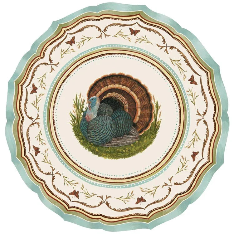 Hester and Cook Die-cut Heritage Turkey China Placemat - Marcel’s Culinary Experience