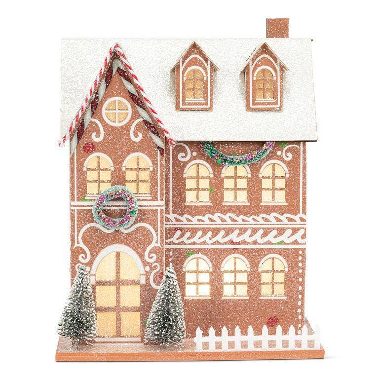 Large LED Light Gingerbread Mansion
