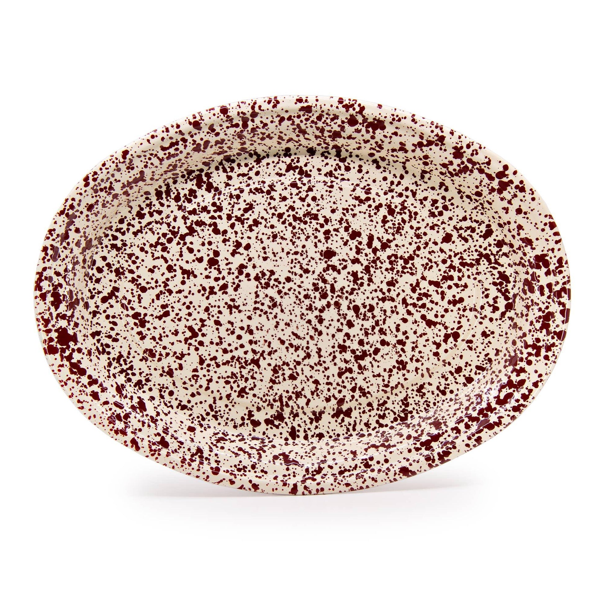 Crow Canyon Splatter Enamelware Oval Platter - Marcel’s Culinary Experience