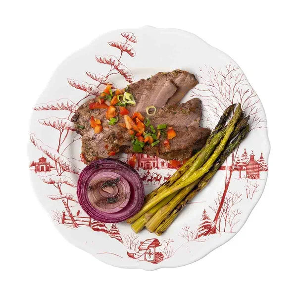 Juliska Country Estate Winter Frolic Dinner Plate - Ruby - Marcel’s Culinary Experience