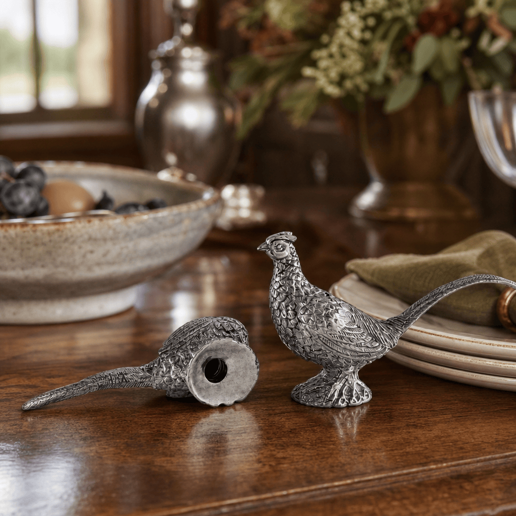 Pewter Pheasant Salt & Pepper Shakers