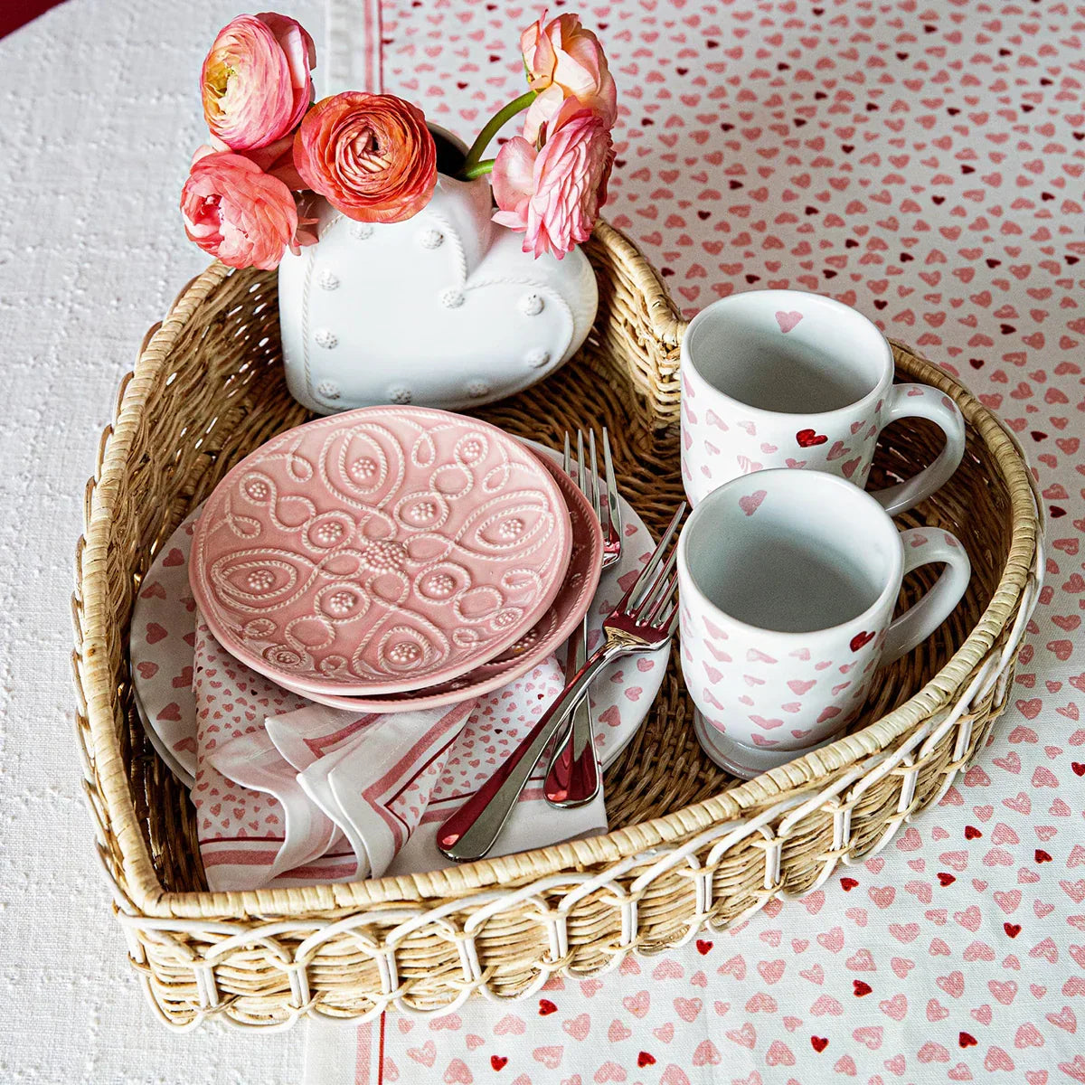 Juliska Berry & Thread 6" Heart Vase - Whitewash
