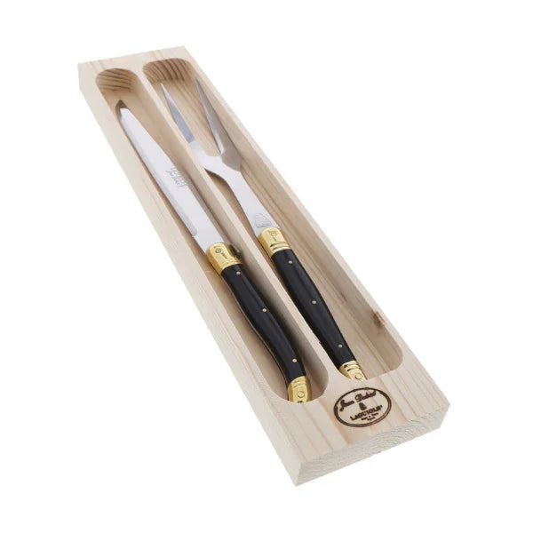 Jean Dubost Carving Set in Black and Brass - Marcel’s Culinary Experience