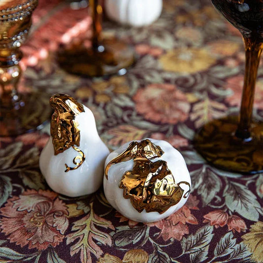 Juliska Forest Walk Pumpkin Salt & Pepper Shakers - Gold - Marcel’s Culinary Experience