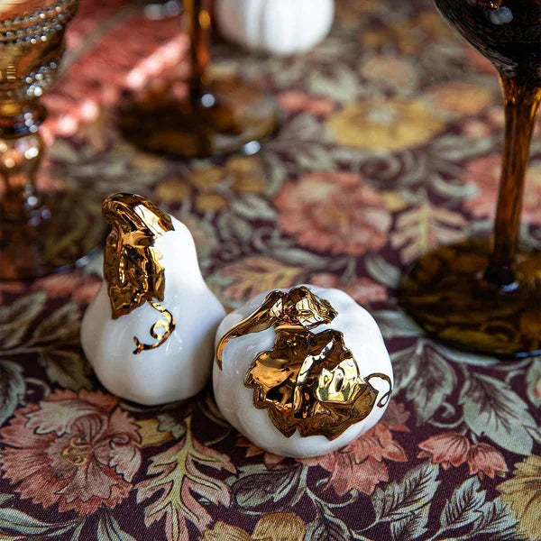 Juliska Forest Walk Pumpkin Salt & Pepper Shakers - Gold - Marcel’s Culinary Experience
