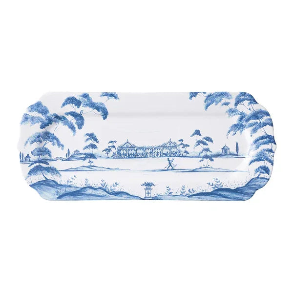 Juliska Country Estate 15" Hostess Tray - Delft Blue - Marcel’s Culinary Experience
