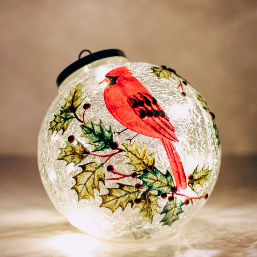 Cardinal Berry Ornament LED