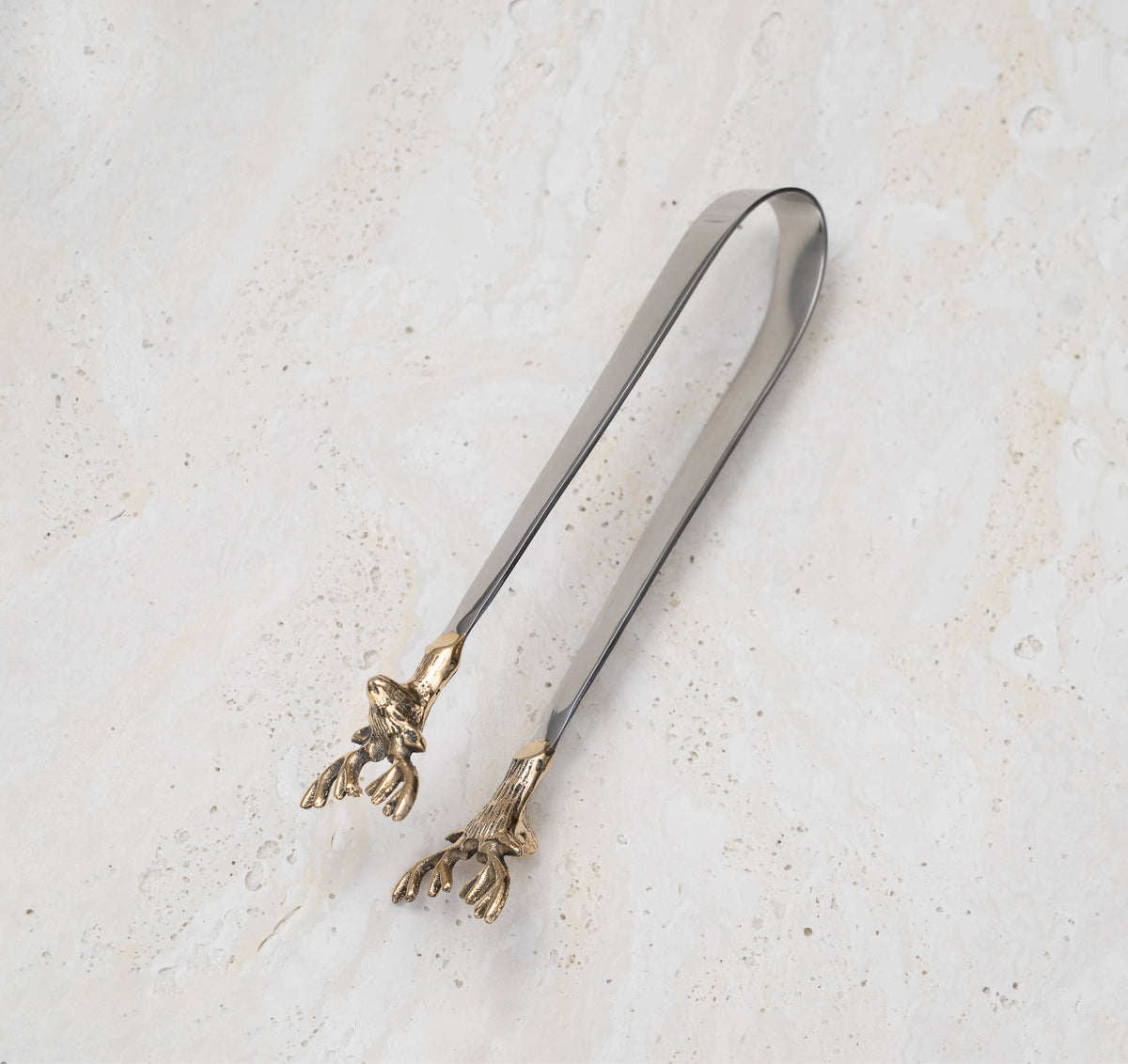 Stainless Steel Gilded Deer Ice Tongs