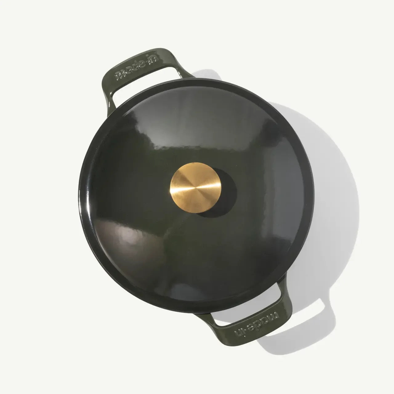 Made In Willow Green Round Enameled Cast Iron Dutch Oven - 5.5 Qt - Marcel’s Culinary Experience