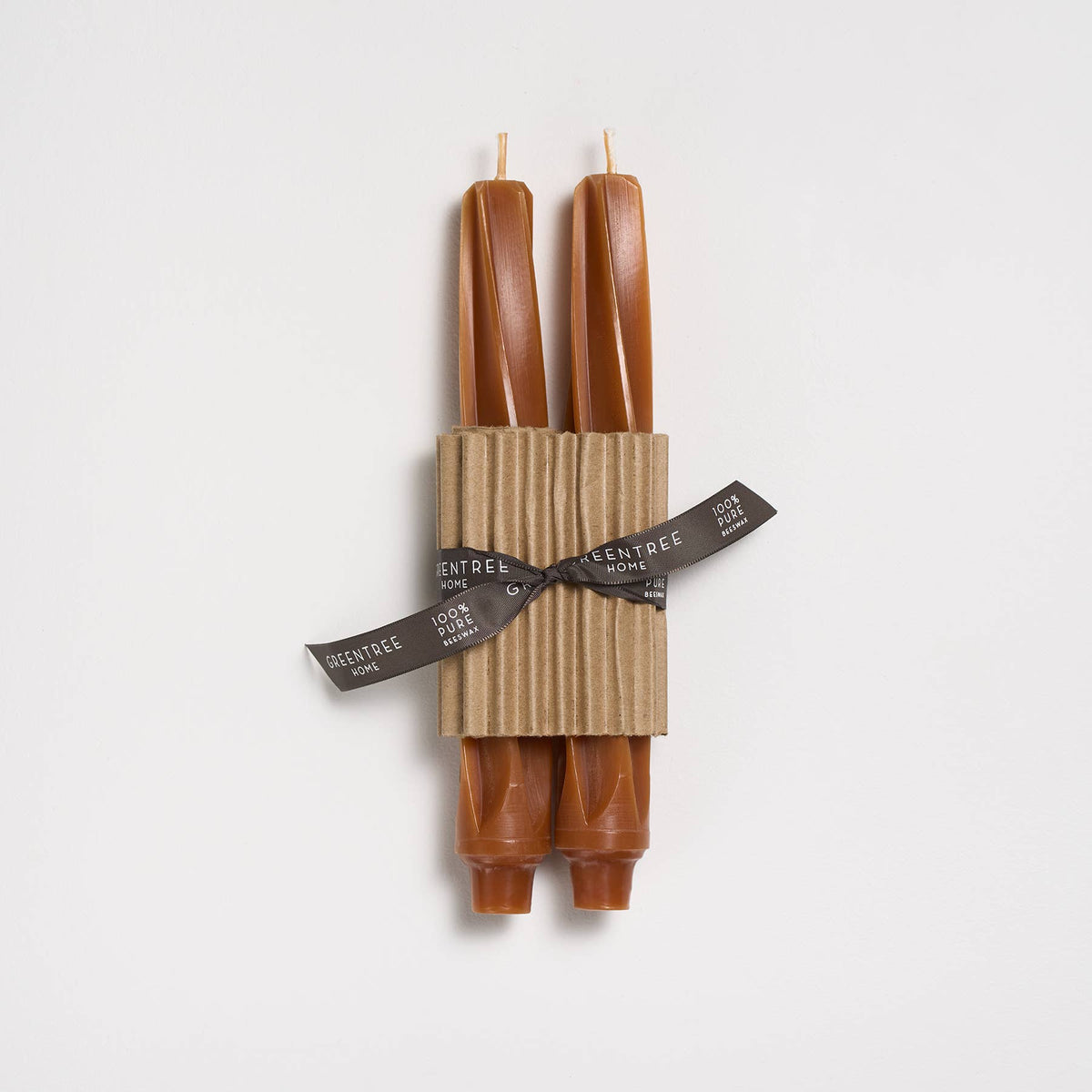 Greentree Home Twist Taper Handmade Beeswax Candles 9"