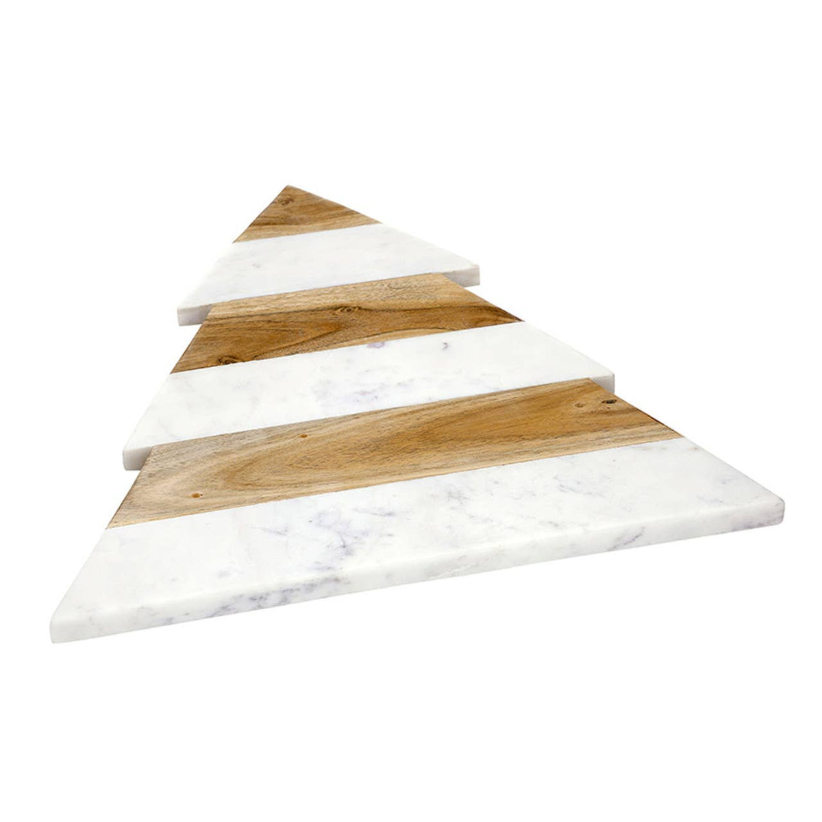 Marble and Wood Christmas Tree Charcuterie Board