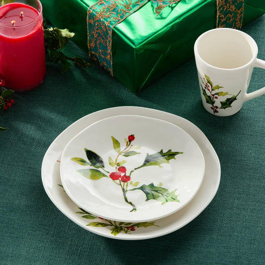 Holly and Vines Dessert Plate 9 in. Assorted