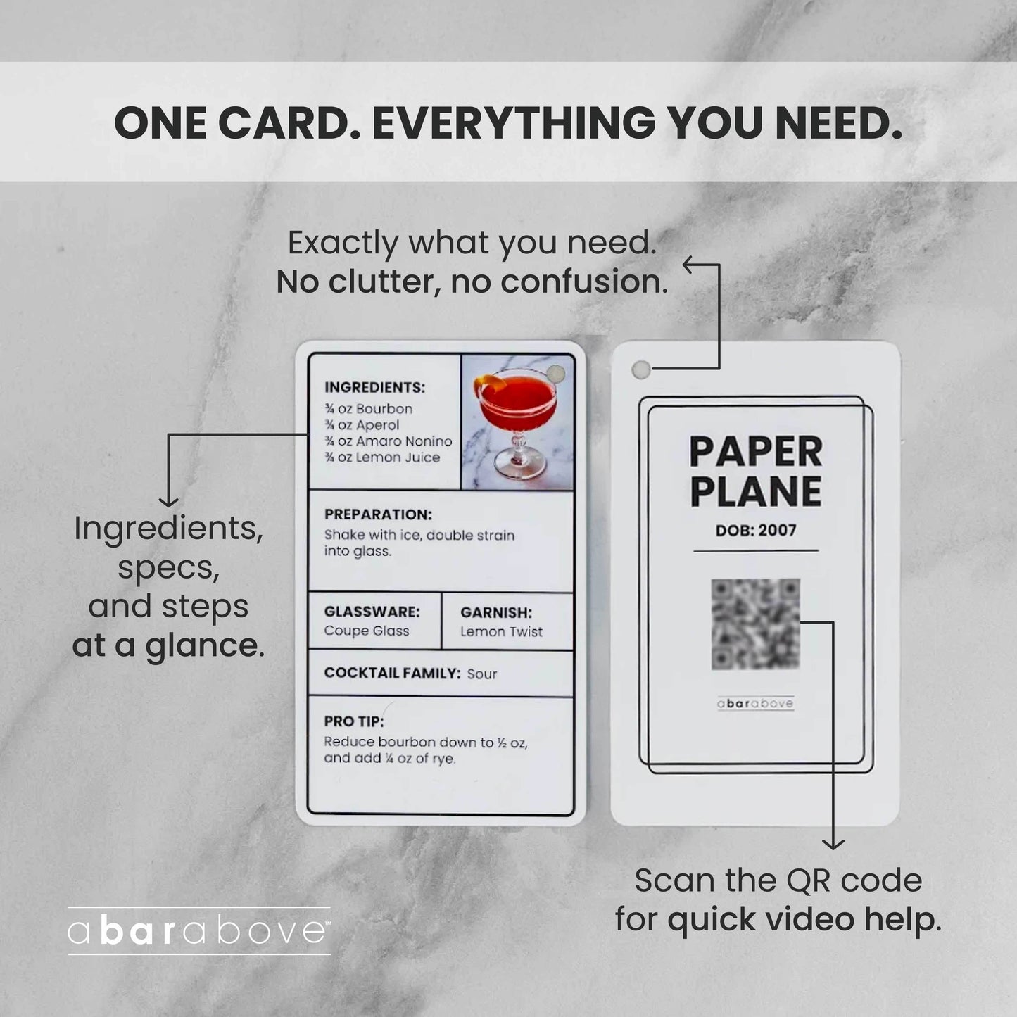 Cocktail Recipe Flash Cards