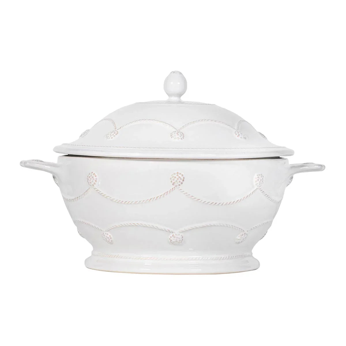 Juliska Berry & Thread Casserole with Lid - Whitewash