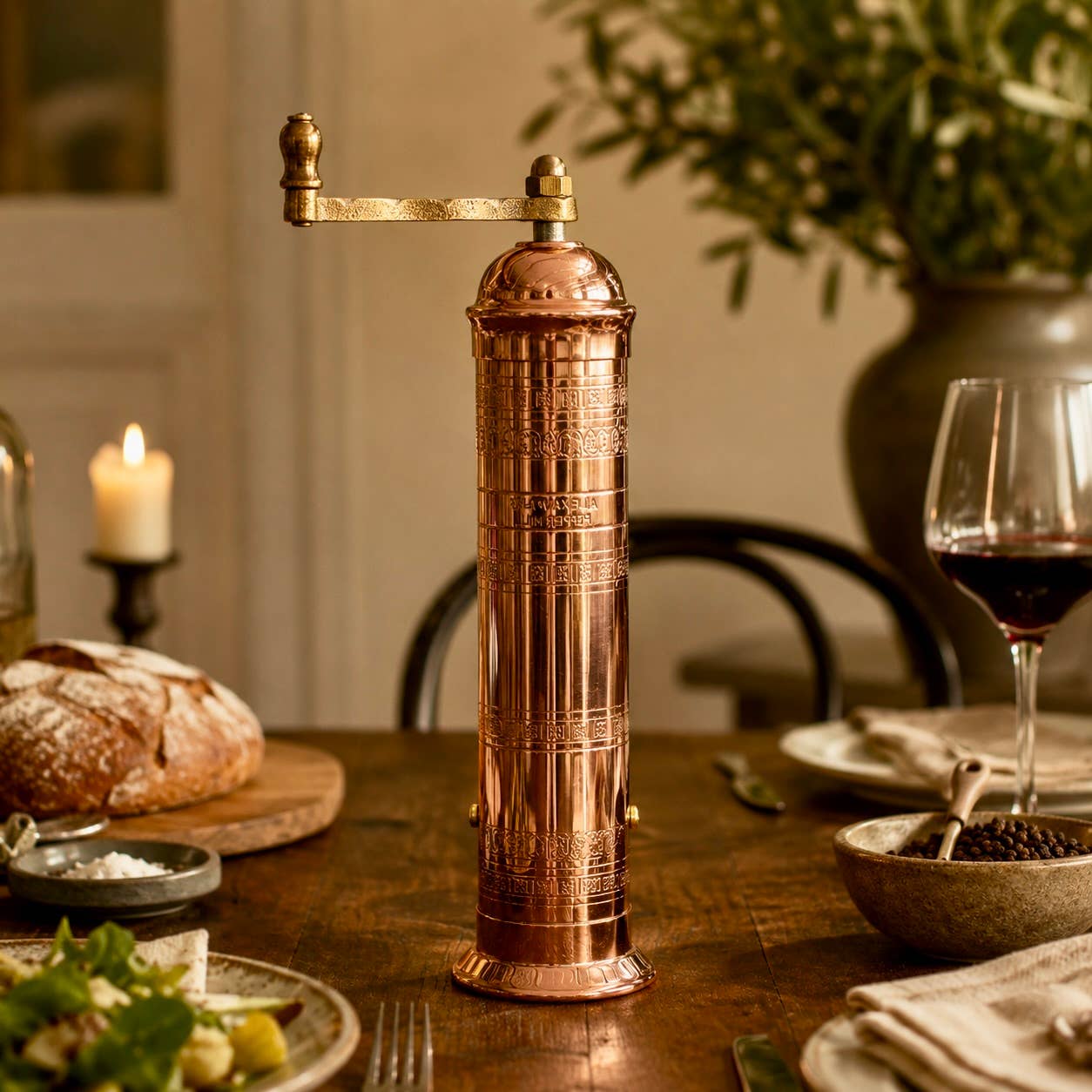 Large Copper Mill 10" Pepper Grinder