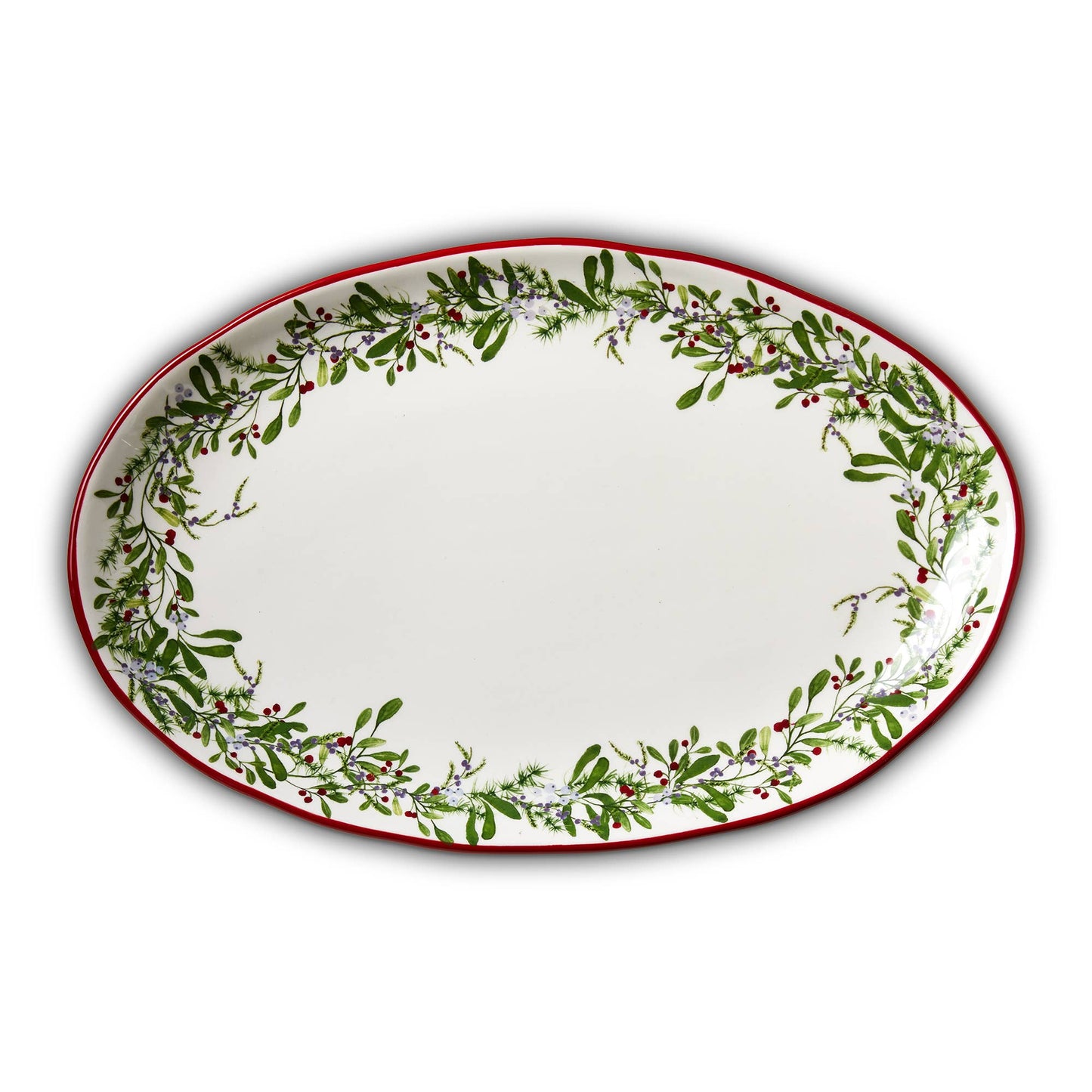 Winter Berries Platter Large Multi Earthenware