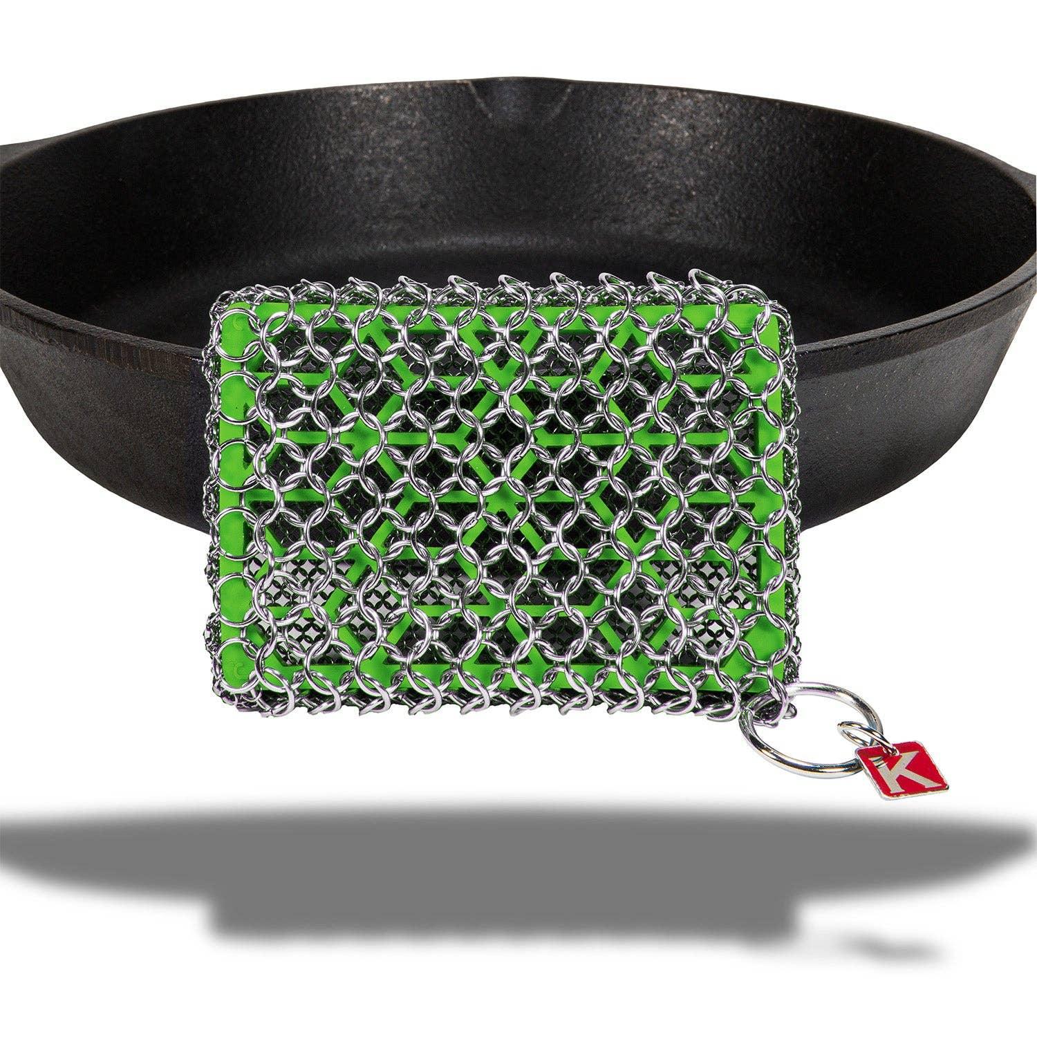 Knapp Made Zesty Lime Chainmail Combo Scrubber with Silicone Core - Marcel’s Culinary Experience