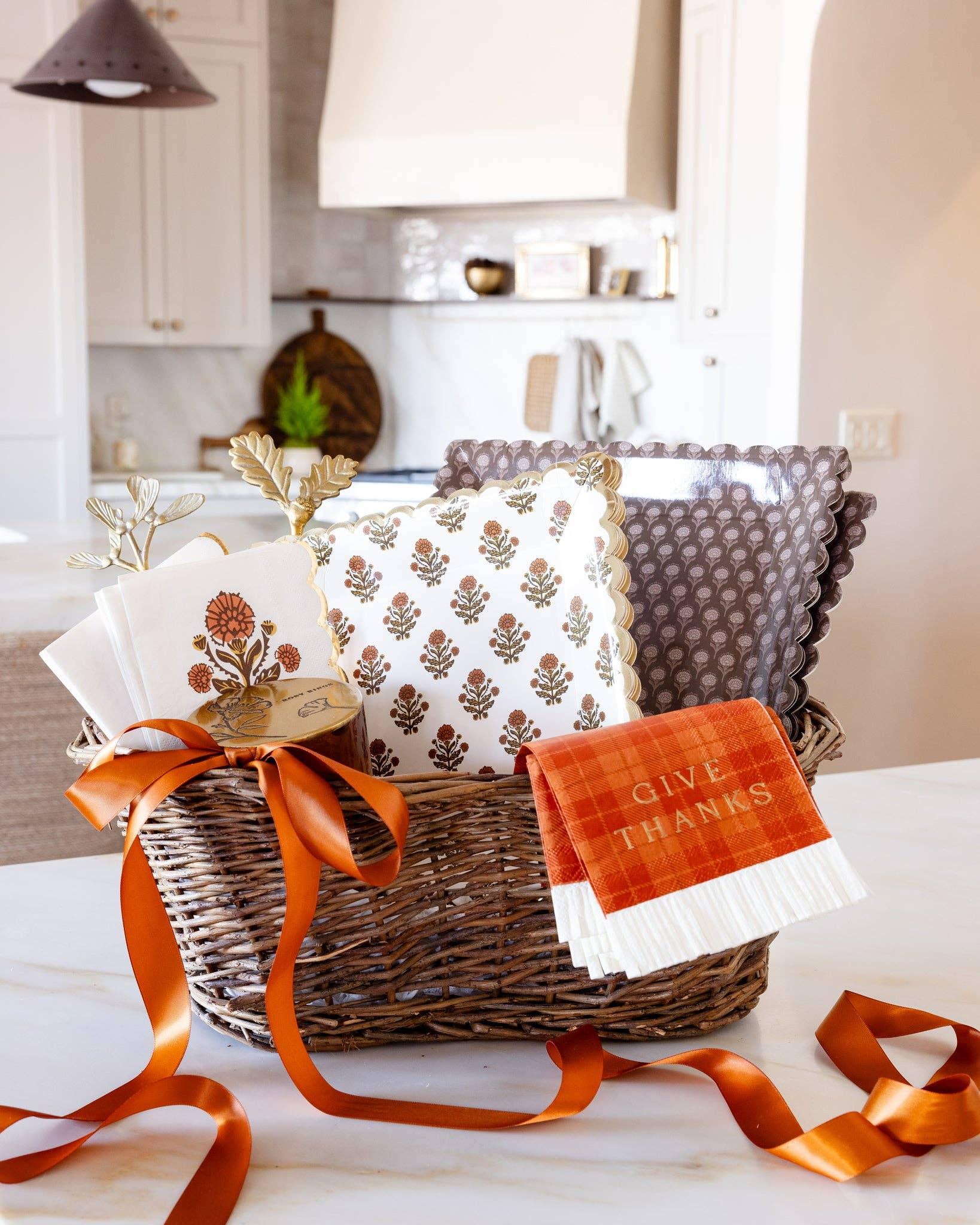 Give Thanks Floral Cocktail Napkin - Marcel’s Culinary Experience