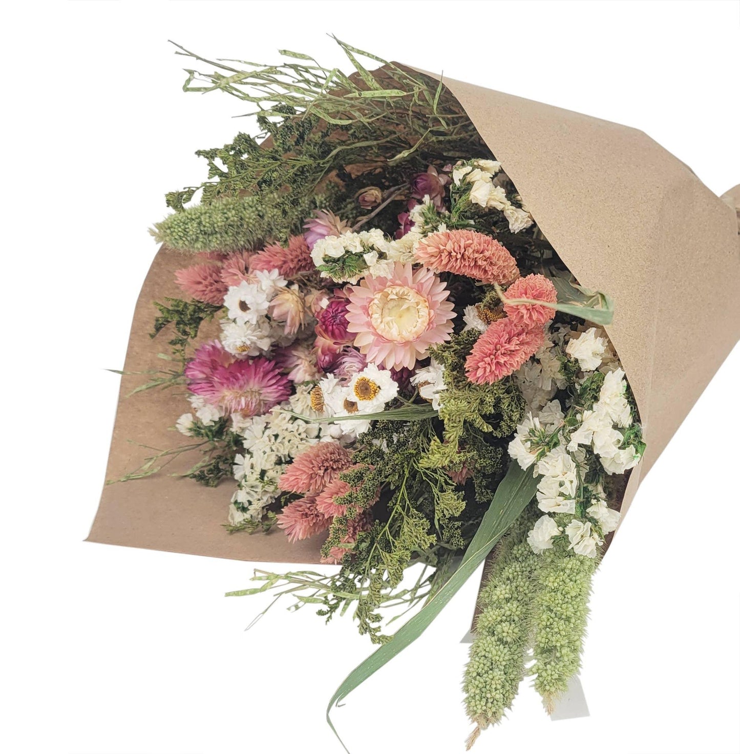Pink Strawflower Love Floral Bouquet #207