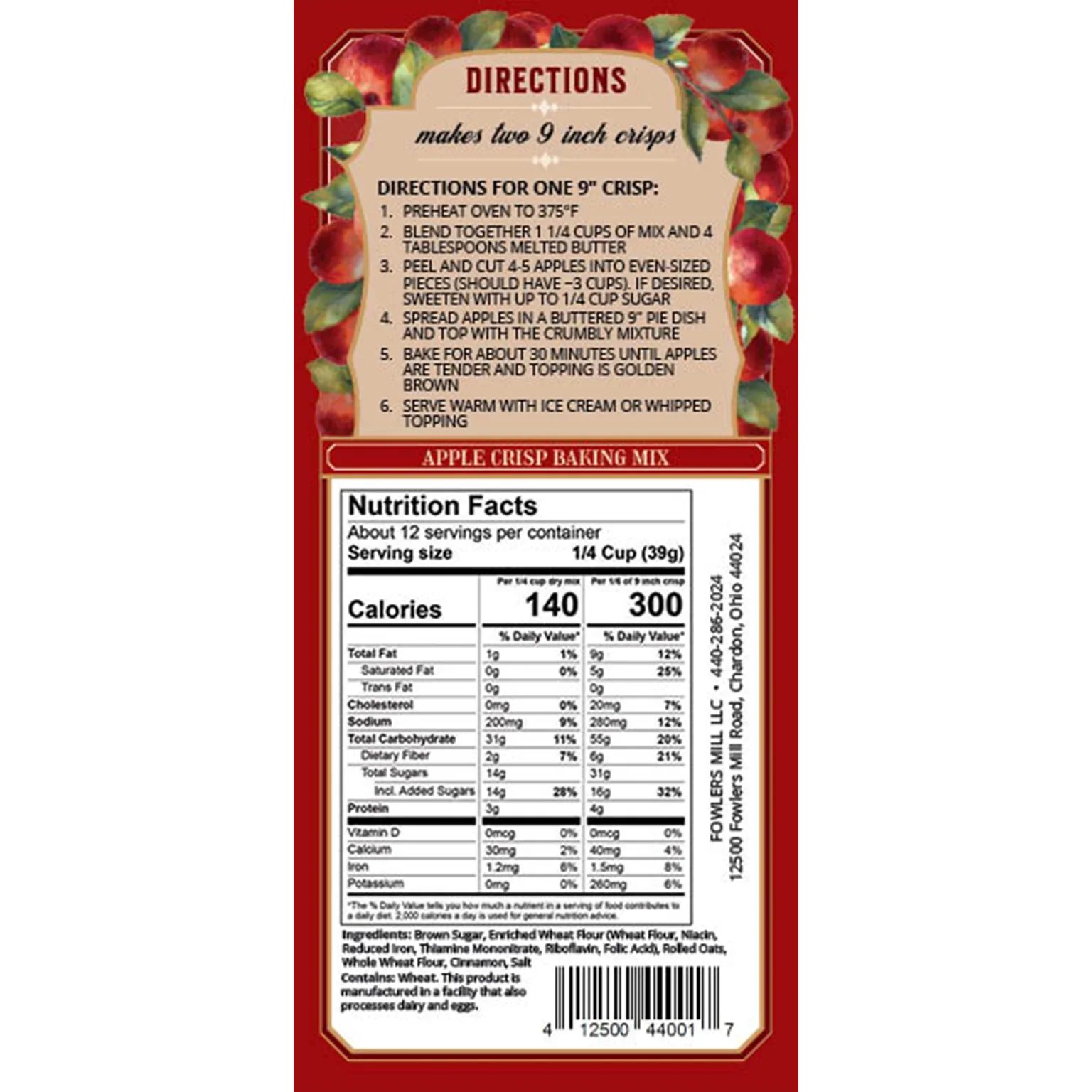 Apple Crisp Mix - Marcel’s Culinary Experience