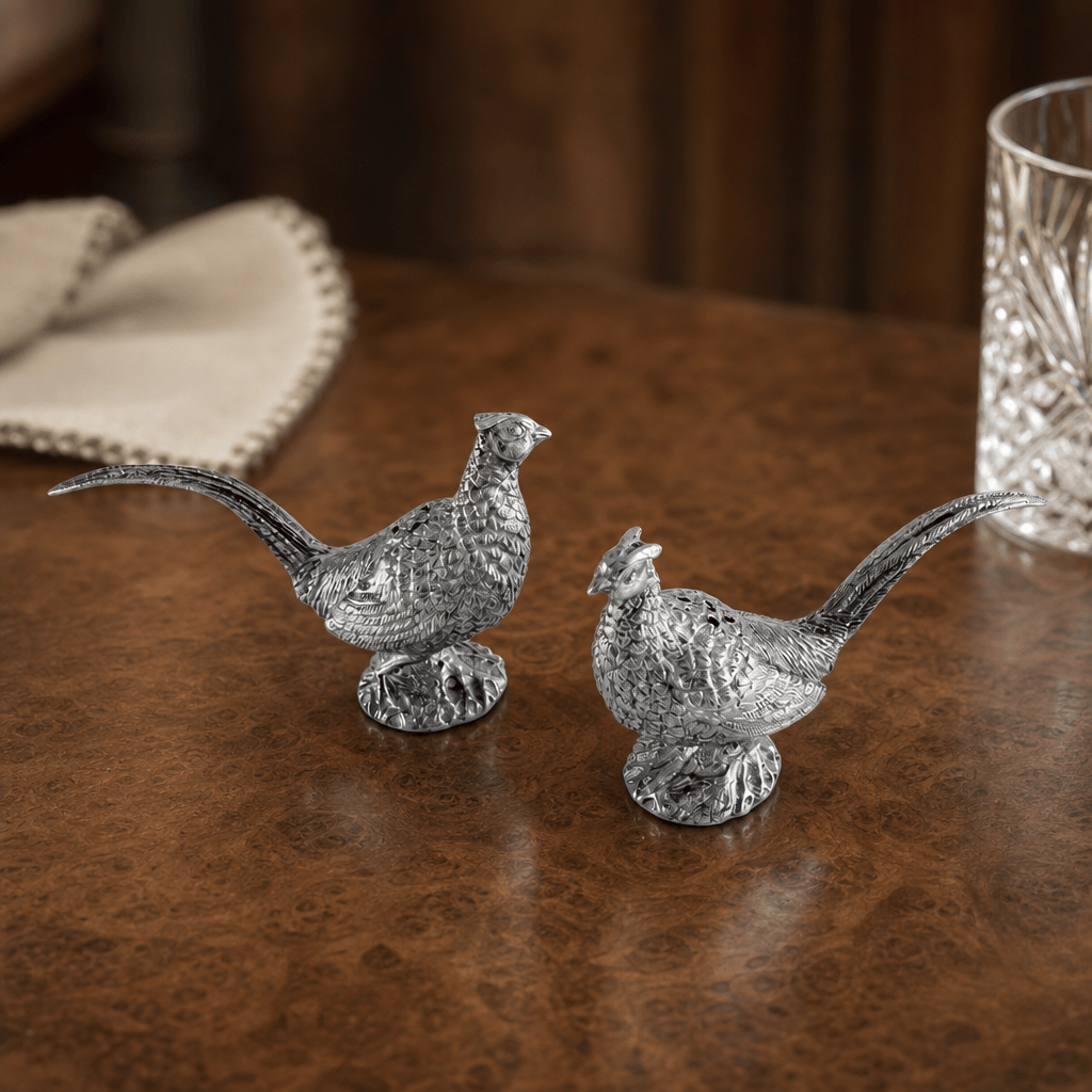 Pewter Pheasant Salt & Pepper Shakers