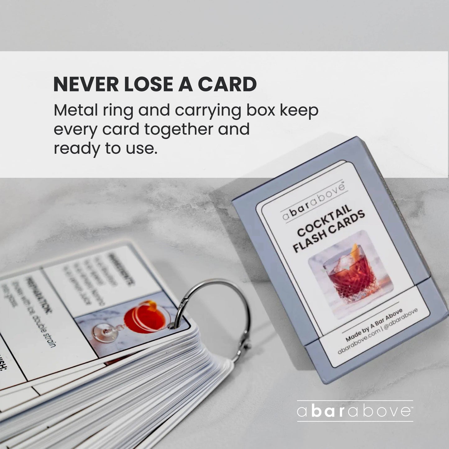 Cocktail Recipe Flash Cards