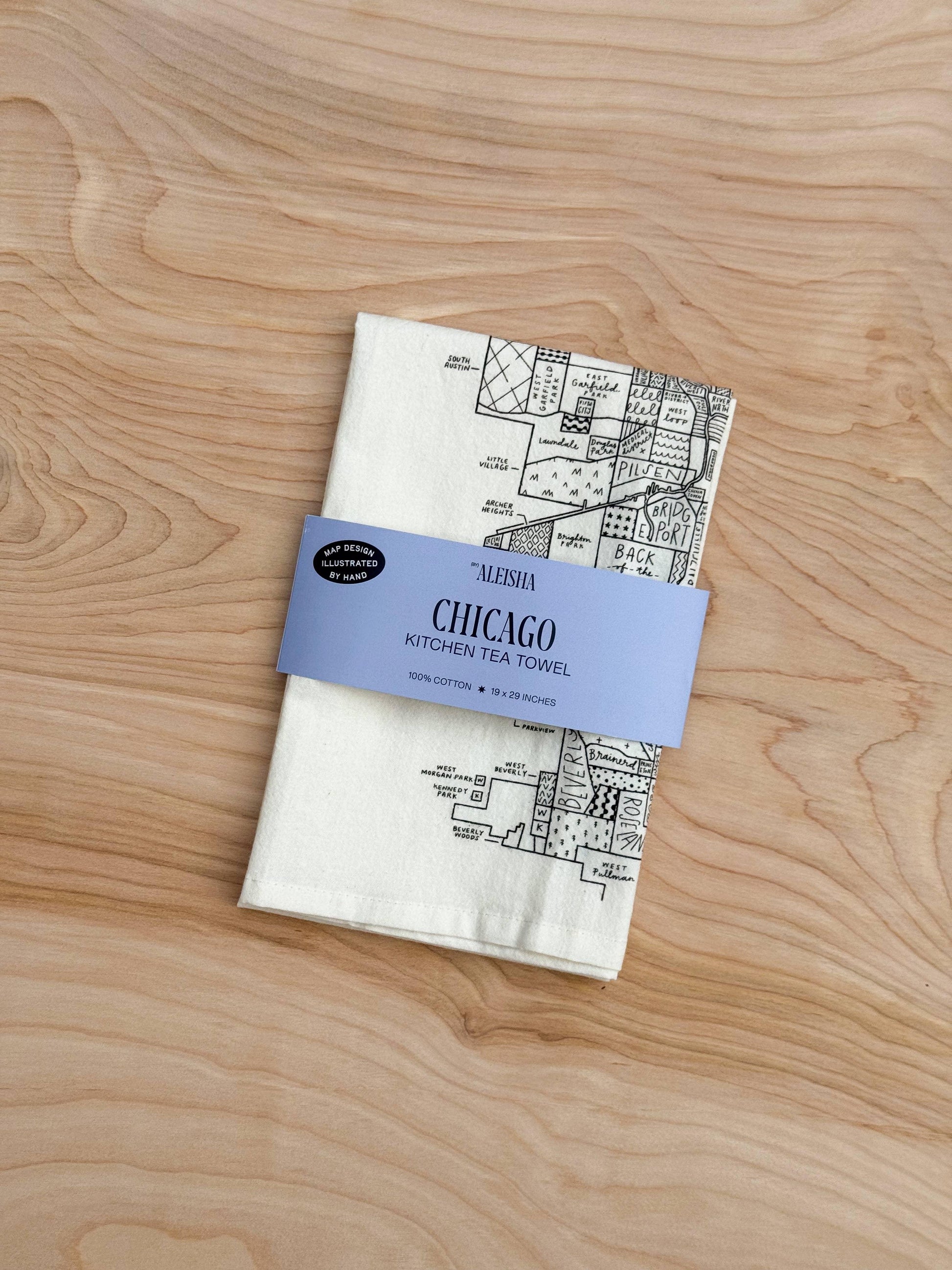 Chicago Map Tea Towel - Marcel’s Culinary Experience